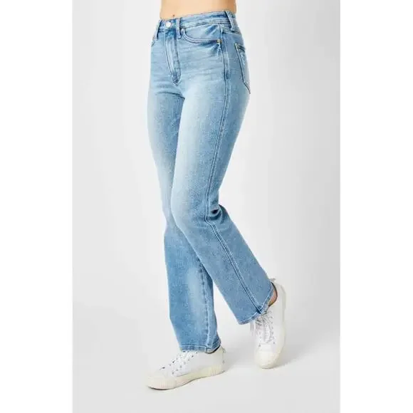 #1726 Judy Blue True to Size Tummy Control NWT Straight Leg Jeans 5-15 (27-32) - Picture 3 of 5